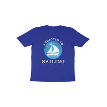 Load image into Gallery viewer, Addicted to sailing -Toddlers unisex half sleeve round neck T-shirt