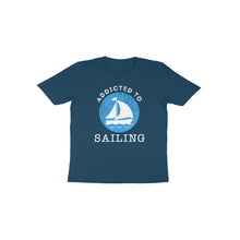 Load image into Gallery viewer, Addicted to sailing -Toddlers unisex half sleeve round neck T-shirt