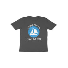 Load image into Gallery viewer, Addicted to sailing -Toddlers unisex half sleeve round neck T-shirt