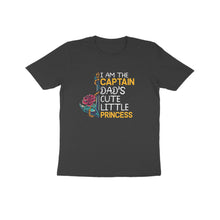 Load image into Gallery viewer, Captain dad's cute little princess - Kids unisex half sleeve round neck T-shirt