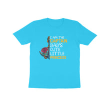 Load image into Gallery viewer, Captain dad's cute little princess - Kids unisex half sleeve round neck T-shirt