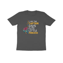 Load image into Gallery viewer, Captain dad's cute little princess - Kids unisex half sleeve round neck T-shirt