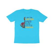 Load image into Gallery viewer, I am Captain dad's cute little princess - Kids unisex half sleeve round neck T-shirt