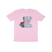 Load image into Gallery viewer, Sailor dad's cute little princess - Kids unisex half sleeve round neck T-shirt