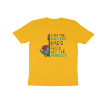 Load image into Gallery viewer, Sailor dad's cute little princess - Kids unisex half sleeve round neck T-shirt