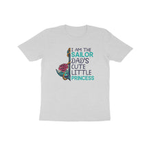 Load image into Gallery viewer, Sailor dad's cute little princess - Kids unisex half sleeve round neck T-shirt