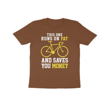 Load image into Gallery viewer, Runs on fat cycle - Kids unisex half sleeve round neck T-shirt