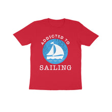 Load image into Gallery viewer, Addicted to sailing - Kids unisex half sleeve round neck T-shirt