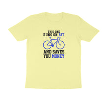Load image into Gallery viewer, This one runs on fat - Cyclist - Men's Half sleeve round neck T-shirt