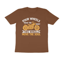 Load image into Gallery viewer, Four wheels move the body two wheels move the soul - Men's Half sleeve round neck T-Shirt