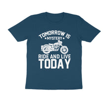 Load image into Gallery viewer, Tomorrow is mystery ride and live today - Men's Half sleeve round neck T-Shirt