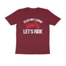Load image into Gallery viewer, Fear not living let's ride - Men's Half sleeve round neck T-Shirt