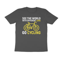 Load image into Gallery viewer, See the world with different lens go cycling - Men's Half sleeve round neck T-Shirt