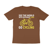 Load image into Gallery viewer, See the world with different lens go cycling - Men's Half sleeve round neck T-Shirt