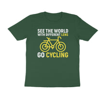 Load image into Gallery viewer, See the world with different lens go cycling - Men's Half sleeve round neck T-Shirt