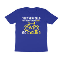 Load image into Gallery viewer, See the world with different lens go cycling - Men's Half sleeve round neck T-Shirt