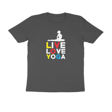 Load image into Gallery viewer, Live love yoga - Men's Half sleeve round neck T-Shirt