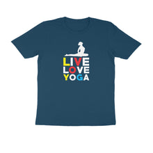 Load image into Gallery viewer, Live love yoga - Men's Half sleeve round neck T-Shirt