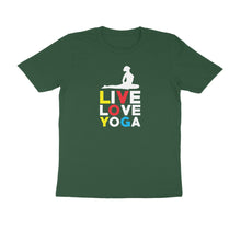 Load image into Gallery viewer, Live love yoga - Men's Half sleeve round neck T-Shirt