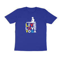 Load image into Gallery viewer, Live love yoga - Men's Half sleeve round neck T-Shirt