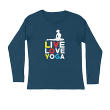 Load image into Gallery viewer, Live love yoga - Men's full sleeve round neck T-shirt
