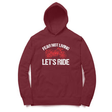 Load image into Gallery viewer, Fear not living let's ride - Unisex Hoodie