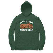 Load image into Gallery viewer, My life revolves around bike - Unisex Hoodie