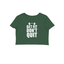 Load image into Gallery viewer, Get fit don't quit - Women's Crop Top