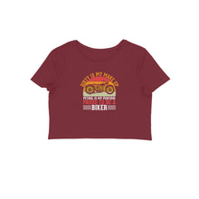 Load image into Gallery viewer, Proud to be a Biker - Women's Crop Top