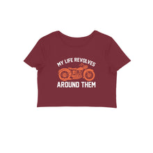 Load image into Gallery viewer, My life revolves around bike - Women's Crop Top