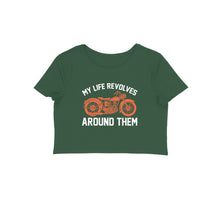 Load image into Gallery viewer, My life revolves around bike - Women's Crop Top