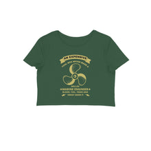 Load image into Gallery viewer, Hardwork Makes Skilled Marine Engineer - Women's Crop Top