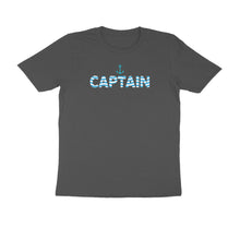 Load image into Gallery viewer, Captain (Waviform Typo) - Men's Half Sleeve Round Neck T-shirt