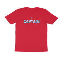 Load image into Gallery viewer, Captain (Waviform Typo) - Men's Half Sleeve Round Neck T-shirt