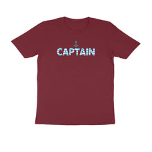 Load image into Gallery viewer, Captain (Waviform Typo) - Men's Half Sleeve Round Neck T-shirt