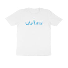 Load image into Gallery viewer, Captain (Waviform Typo) - Men's Half Sleeve Round Neck T-shirt