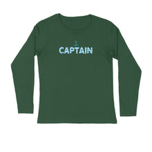 Load image into Gallery viewer, Captain (Waviform Typo) - Men's Full Sleeve Round Neck T-shirt