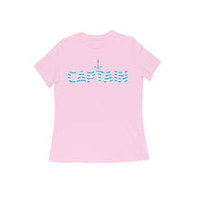 Load image into Gallery viewer, Captain (Waviform Typo) - Women's Half Sleeve Round Neck T-shirt