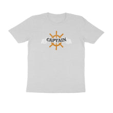 Load image into Gallery viewer, Captain (Typo with Wheel) - Men's Half Sleeve Round Neck T-shirt