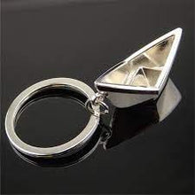 Load image into Gallery viewer, Silver Paper Boat Keychain in Metal Alloy
