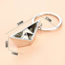 Load image into Gallery viewer, Silver Paper Boat Keychain in Metal Alloy