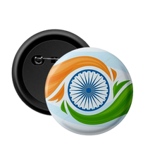 Load image into Gallery viewer, Wave Indian Flag Pin Up Round Badges
