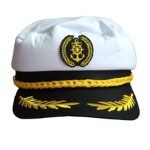 Load image into Gallery viewer, Merchant Navy White Sailors Costume Hat Cap for Mariners
