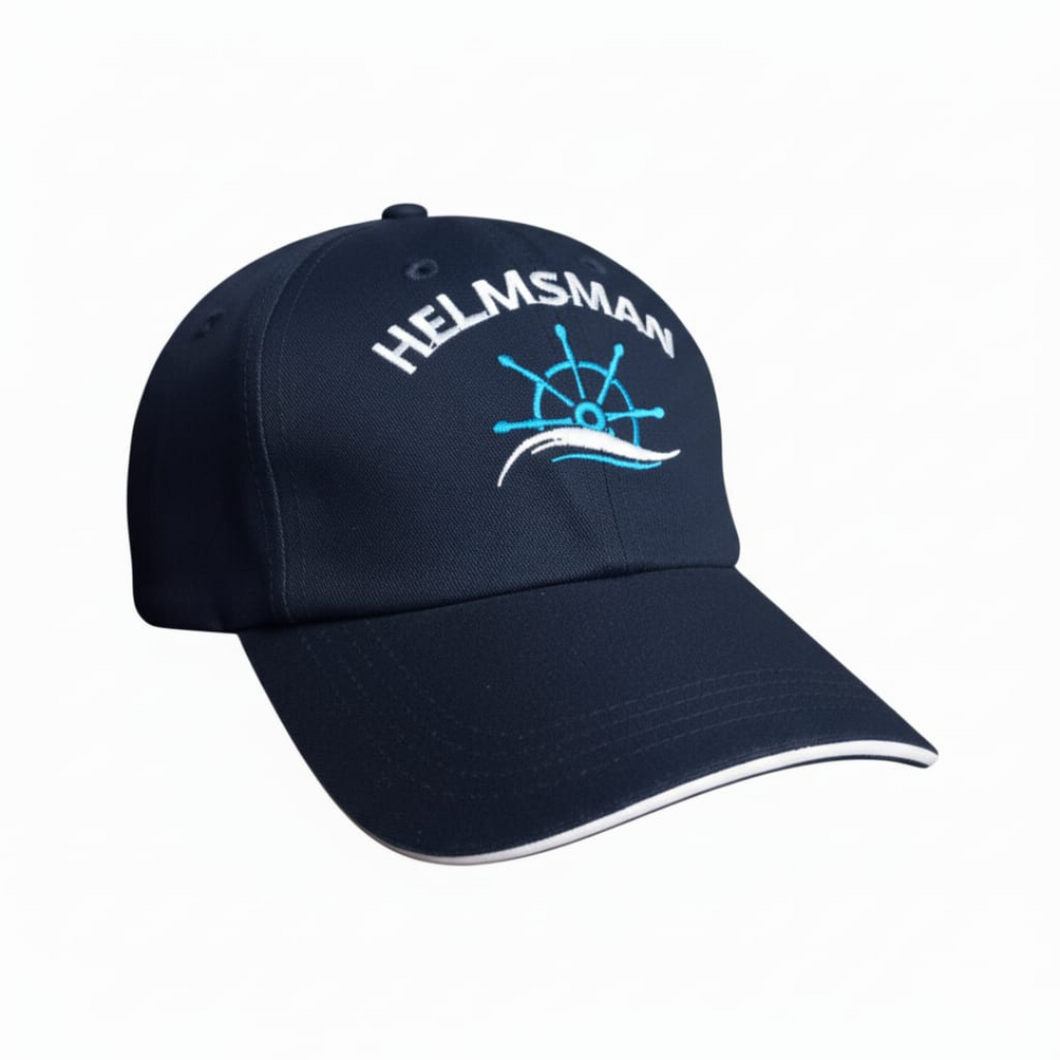 Helmsman Embroidered Adult Unisex free size Cap Navy Blue - Premium Quality