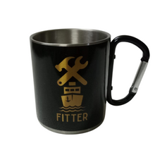 Load image into Gallery viewer, Merchant Navy Rank Printed Stainless Steel Coffee Mug - 275 ml Heavy Weather Proof
