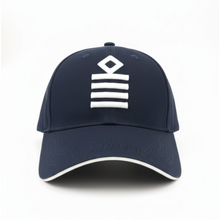 Load image into Gallery viewer, Merchant Navy Captain Epaulet Logo 3D Embroidered Dark Blue Adult Unisex Cap - Premium Quality
