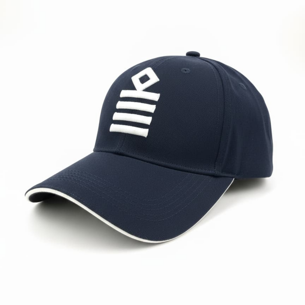 Merchant Navy Captain Epaulet Logo 3D Embroidered Dark Blue Adult Unisex Cap - Premium Quality