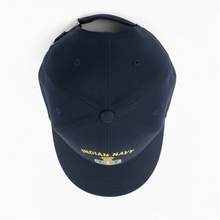 Load image into Gallery viewer, Indian Navy Logo Embroidered Adult Unisex free size Cap Navy Blue - Premium Quality

