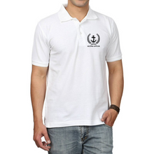Load image into Gallery viewer, Merchant Navy Cotton Polo Neck T-shirt for Second Officer Anchor with Leaf Logo - Embroidered
