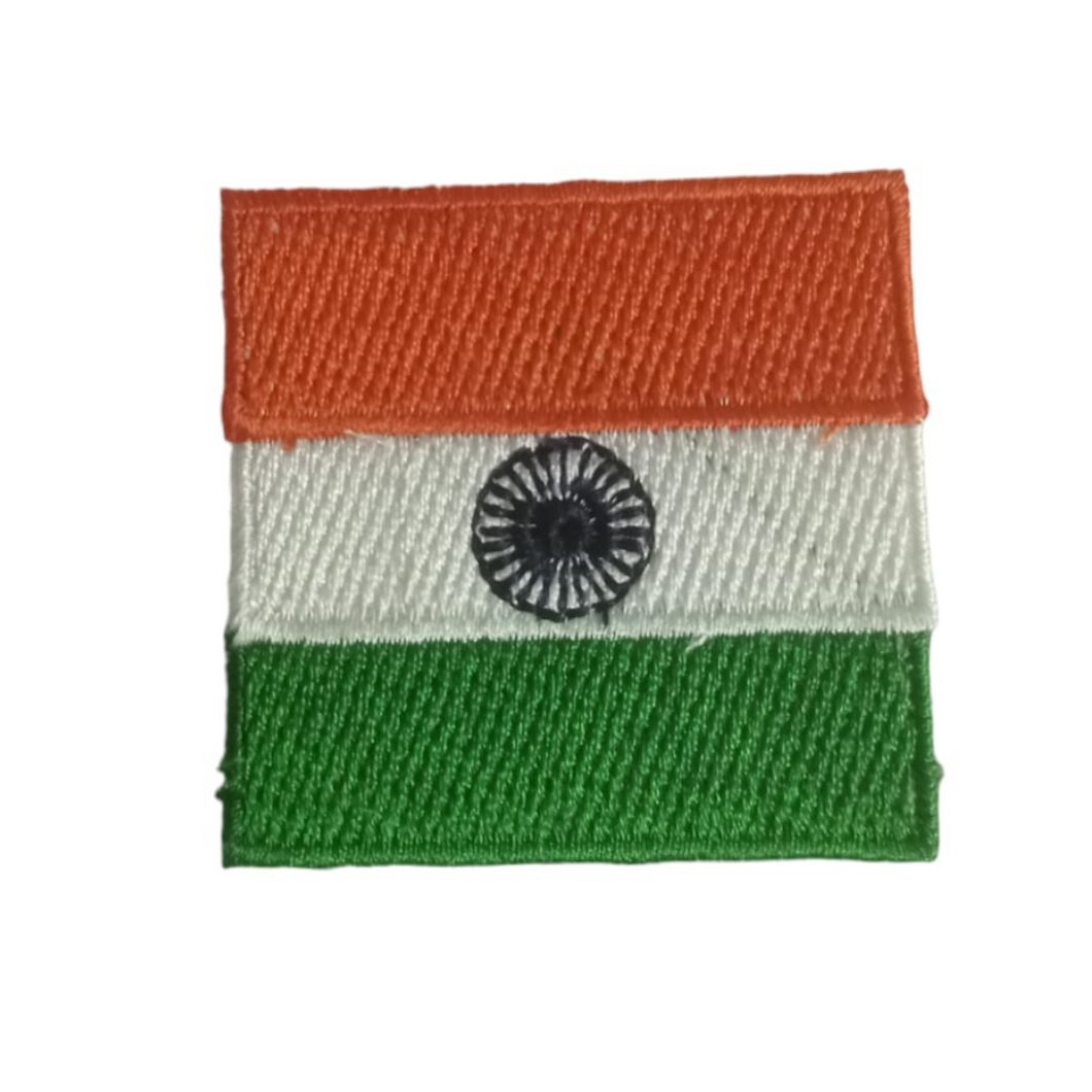 Indian Tri-Colour Flag Stitch On Embroidery Patch